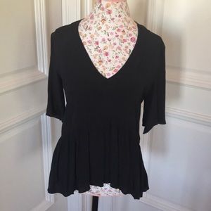 Black peplum top